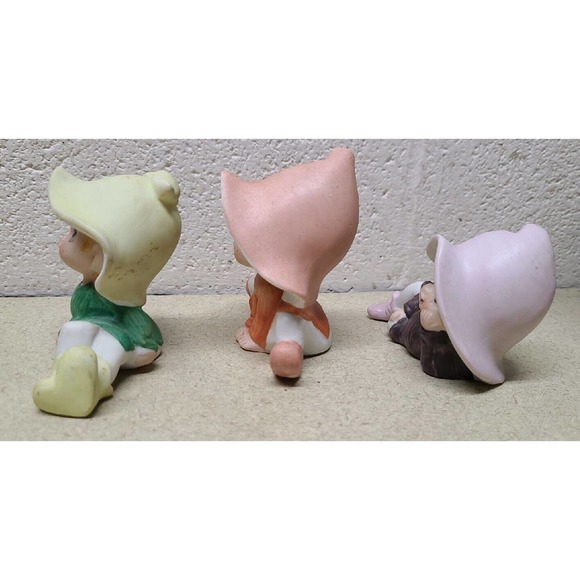 Set of 3 Homco Pixie Porcelain Ceramic FIGURINES Figures Numbered #5213 - Picture 2 of 5